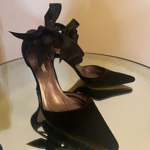 MAX STUDIO BLACK SUEDE STILETTOS